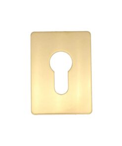 Square Euro Escutcheon - 50mm - Polished Brass