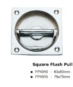 Square Flush Pull – 63mm – Polished Satin Chrome