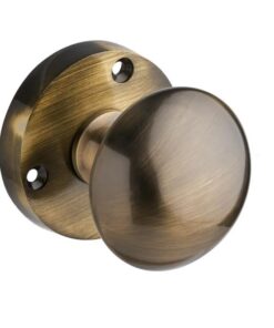 Mushroom Mortice Door Knobs- 56mm- Aged Brass