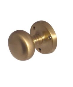 Mushroom Mortice Door Knobs- 56mm- Satin Brass