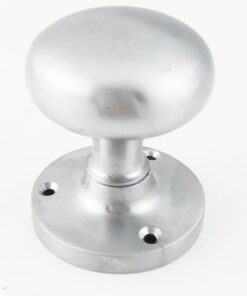 Mushroom Mortice Door Knobs- 56mm- Satin Chrome Polished