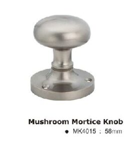 Mushroom Mortice Door Knobs- 70mm- Polished Satin Chrome