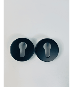 Euro Escutcheon Keyhole Cover - 52mm - Black Finish