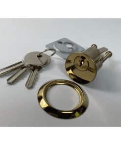 Night Latch Cylinder - 77X33X33mm - Polished Brass Finish