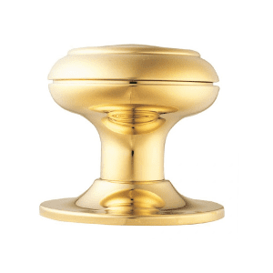 Bun Mortice Door Knob - 63mm - Polished Brass Finish