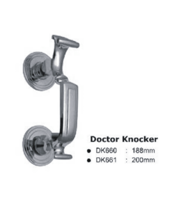 Doctor Door Knocker – 188mm – Satin Chrome Finish