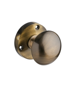 Bun Mortice Door Knob - 63mm - Antique Brass