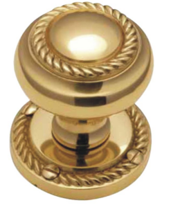 Geo Mortice Door Knob - 56mm - Polished Brass
