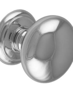 Omega Centre Door Knob - 100mm - Polished Satin Chrome