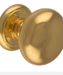 Omega Centre Door Knob - 100mm - Polished Brass Finish