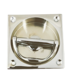 Square Flush Pull – 75mm – Polished Satin Chrome