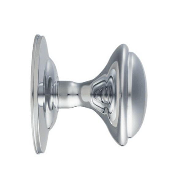 Mushroom Centre Door Knobs – 76mm – Polished Chrome