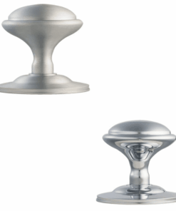 Mushroom Centre Door Knobs – 76mm – Polished Chrome