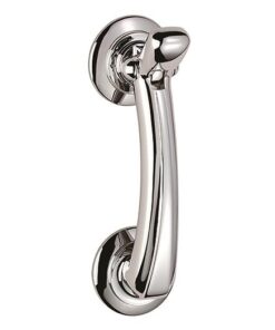 Chrome Door Knockers on Rose - 137mm - Polished Chrome