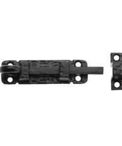 Zoo Hardware Foxcote Foundries Curly Tail Door Bolt, Black Antique