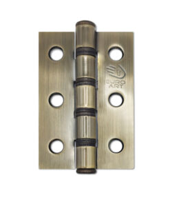 Double Washered Hinge in Antique Brass Finish 75x50x2mm