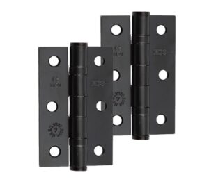 Frelan Hardware 3 Inch Ball Bearing Hinges, Black Finish - J8502BL (sold in pairs)