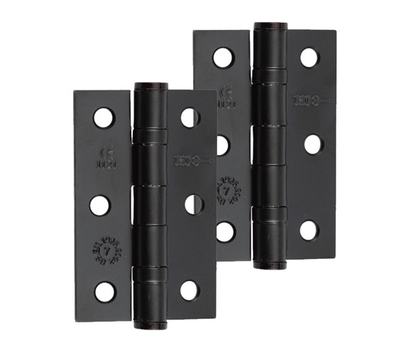 Frelan Hardware 3 Inch Ball Bearing Hinges, Black Finish - J8502BL (sold in pairs)
