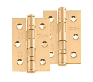 Frelan Hardware 3 Inch Grade 7 Ball Bearing Hinges, Satin Brass - J9502SB