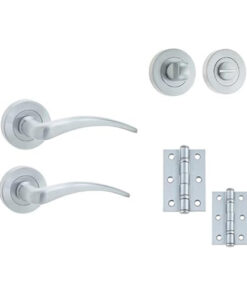 IRONMONGERY SOLUTIONS Bathroom Pack of Door Handle, Turns & Releases, Bathroom Locks & Hinges