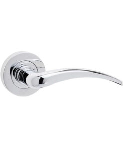 IRONMONGERY SOLUTIONS Latch Pack of Door Handle, Tubular Latch & Hinges - Pack of Door Handle in Polished Chrome Finish