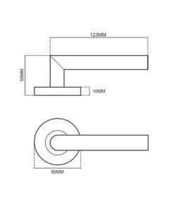 KONTRAX OPAL DOOR HANDLE - POLISHED CHROME