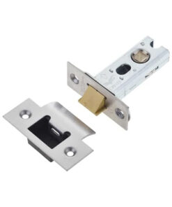 IRONMONGERY SOLUTIONS Latch Pack of Door Handle, Tubular Latch & Hinges - Pack of Door Handle in Satin Chrome Finish