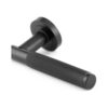 IRONMONGERY SOLUTIONS Bathroom Pack of Door Handle,Bathroom Locks,Turn & Release & Hinges - Pack of Door Handle in Matt Black Finish