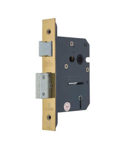IRONMONGERY SOLUTIONS Lock Pack of Door Handle, 3 Lever Sashlocks,Escutcheons & Hinges - Pack of Door Handle in PVD Finish