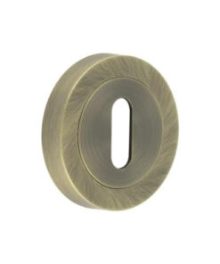 IRONMONGERY SOLUTIONS Lock Pack of Door Handle, 2 Lever Sashlocks, Escutcheon & Hinges - Pack of Door Handle in Antique Brass Finish