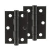 IRONMONGERY SOLUTIONS Bathroom Pack of Door Handle,Bathroom Locks,Turn & Release & Hinges - Pack of Door Handle in Matt Black Finish