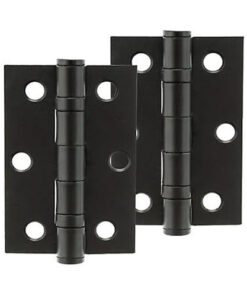 IRONMONGERY SOLUTIONS Lock Pack of Door Handle, 2 Lever Sashlocks, Escutcheon & Hinges - Pack of Door Handle in Matt Black Finish