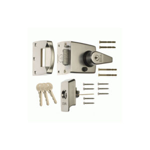 ERA British Standard High Security Nightlatch Door Lock - 60mm - Satin Nickel
