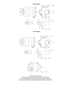 British Standard Keyless Egress Nightlatch Door Lock