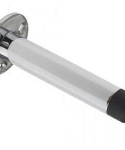 Quality wall mounted skirting door stop with face fix rose 80mm projection zab09b (polished chrome)