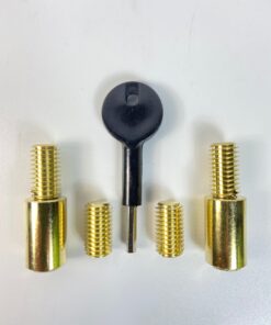 EUROART Quality Roller Heavy Duty Sash Window Stop Restrictor for Child Safety and Security-Comes with Key in Polished Brass Dim 50X17X17mm