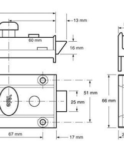 Traditional Nightlatch - Electro Nickel Brass Finish - Standard Security