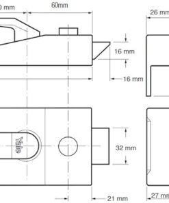 Deadlocking Nightlatch, Chrome Finish, High Security with Automatic Deadlock