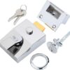 Deadlocking Nightlatch, Chrome Finish, High Security with Automatic Deadlock
