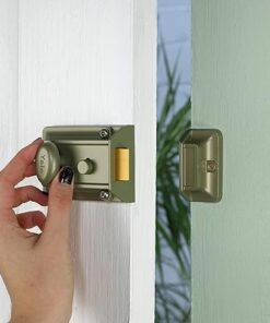 Traditional Nightlatch - Electro Nickel Brass Finish - Standard Security