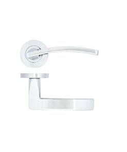 Toledo Contract Lever On Round Rose, Polished Chrome