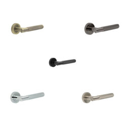 Frelan Bari Knurled Lever Rose Door Handles - Multiple Finishes