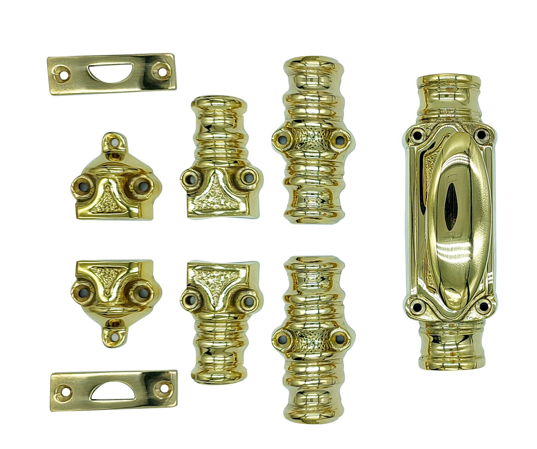 Classic Door Espagnolette Bolt / Cremone Bolt 9 Feet - Polished Brass Unlacquered - Image 3