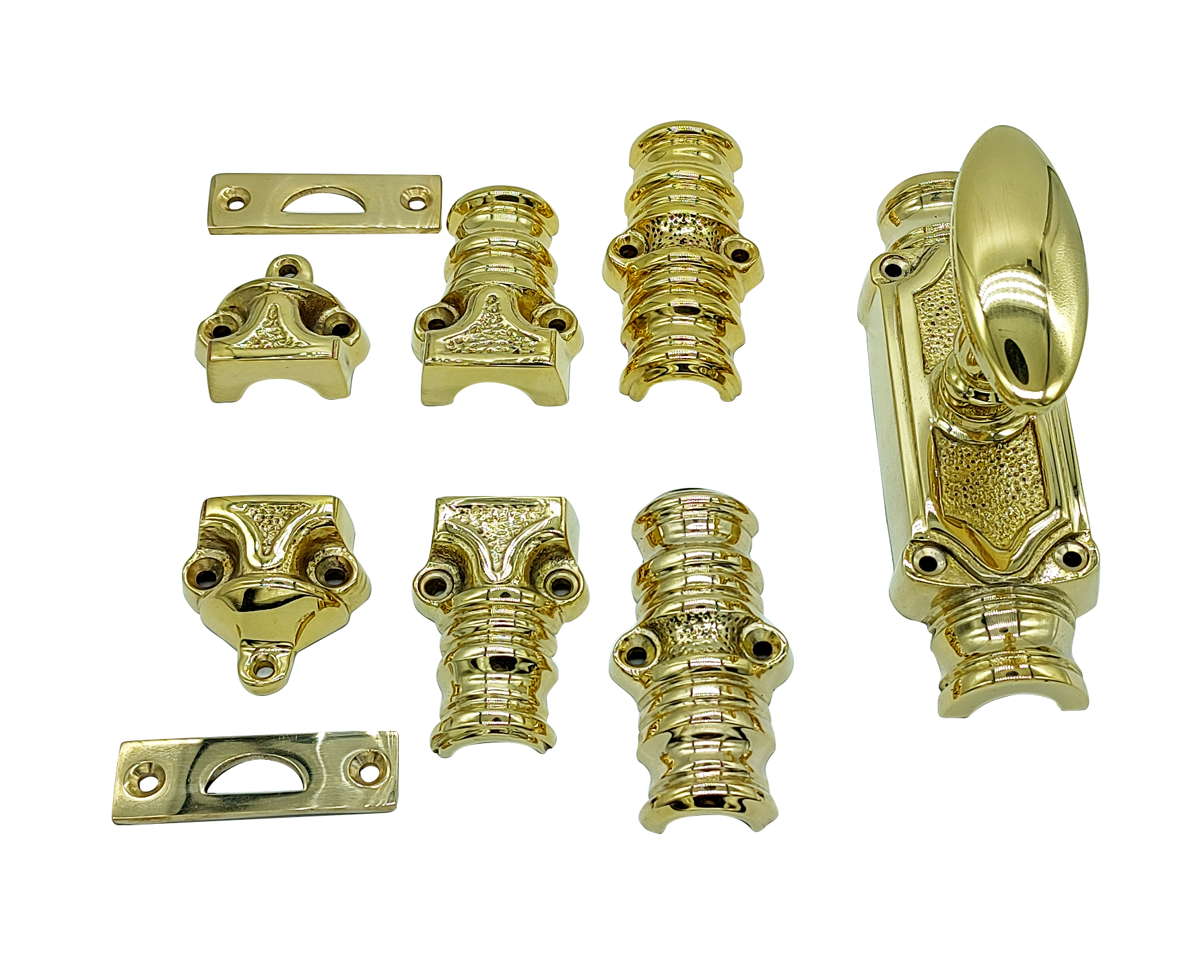 Classic Door Espagnolette Bolt / Cremone Bolt 9 Feet - Polished Brass Unlacquered - Image 2