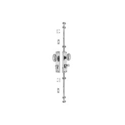 Oval Knob Locking Brass Door Espagnolette Bolt/Cremone Bolt Upto 8.5′ - Polished Chrome