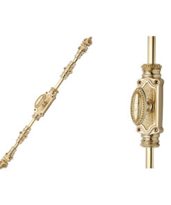 Beaded Espagnolette Bolt Or Cremone Bolt -Upto 9′ Polished Brass
