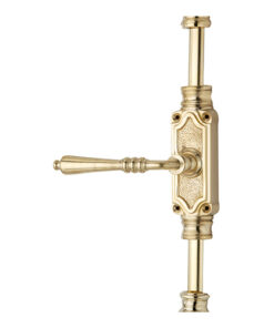 Victorian Lever Door Espagnolette Bolt/Cremone Bolt Upto 9 Feet - Polished Brass Unlacquered