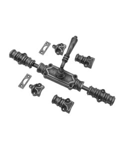 VICTORIAN LEVER DOOR ESPAGNOLETTE BOLT/CREMONE BOLT UPTO 9 FT ANTIQUE PEWTER