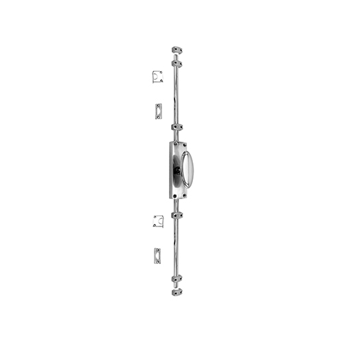OVAL KNOB DOOR ESPAGNOLETTE BOLT/CREMONE BOLT UPTO 2500mm POLISHED CHROME - Image 5