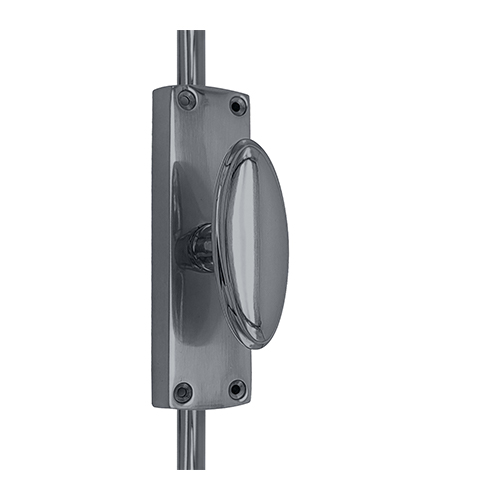 Oval Knob Door Espagnolette Bolt/Cremone Bolt Upto 2500mm Satin Chrome(Upto 8 Feet) - Image 3